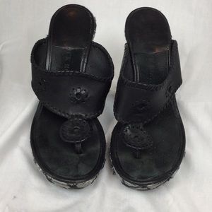 Like New, Jack Rogers Patterned Wedges